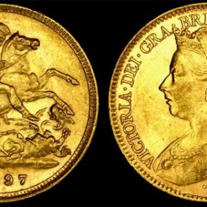 1897 SYDNEY MINT VEILED HEAD HALF SOVEREIGN (UNC)